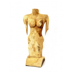 Rzeźba Kobieta Popiersie z drewna tekowego